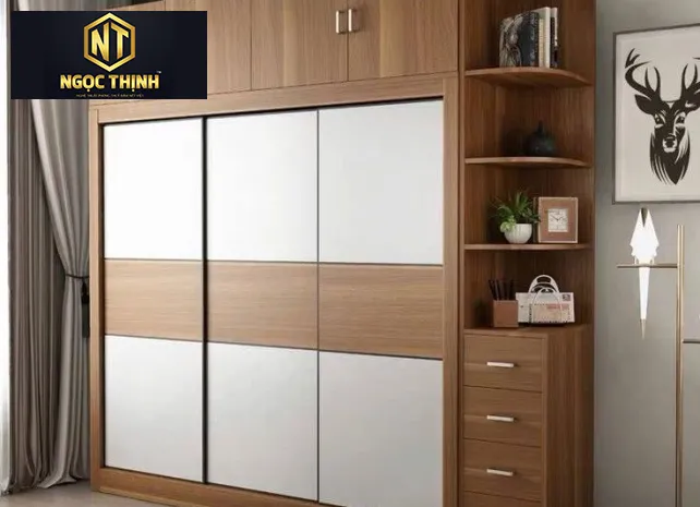 TỦ QUẦN ÁO GỖ SỒI GIÁ TỐT LONG THÀNH